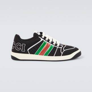 kupić projektanta Gucci Czarne sneakersy z logo Screener